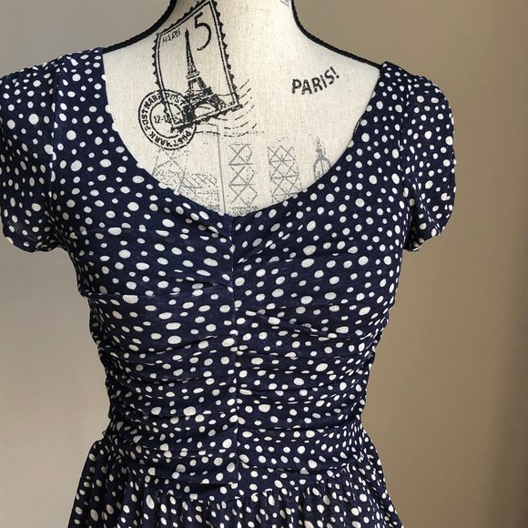 Anthropologie Postmak Polka Dot Peplum tee size XS - Picture 3 of 6